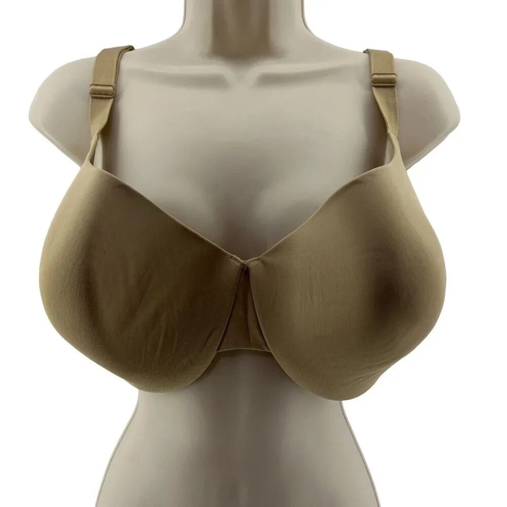 Cacique Lane Bryant Bra Tan Nude Beige Balconette Lightly Lined 46DD